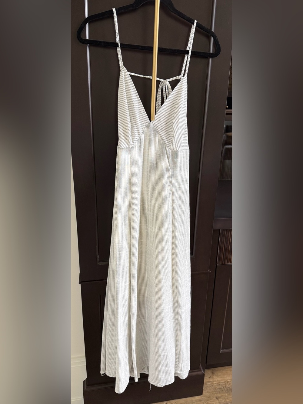 From Palmer V-Neck White Textured Maxi Dress